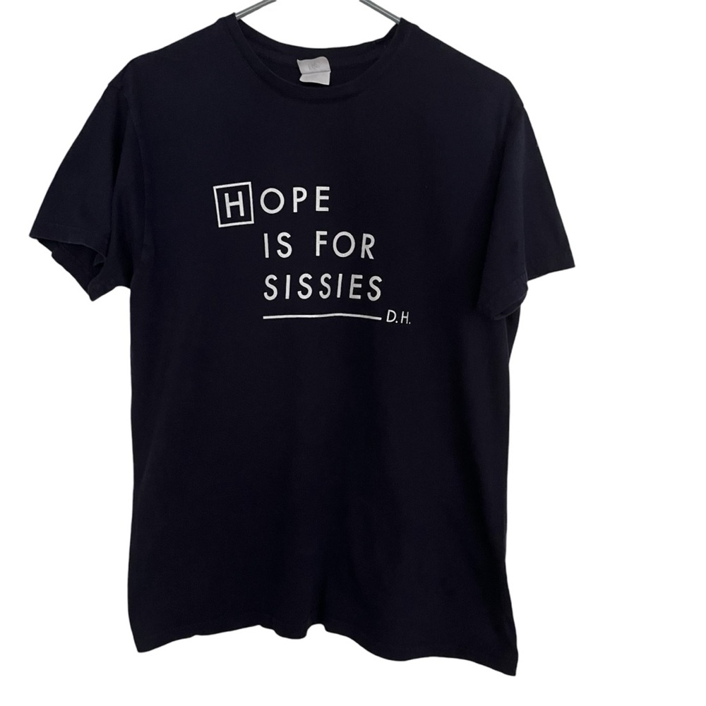 Hope is for Sissies tshirt, House MD., unisex medium, blue